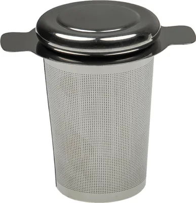Produktbild von vhbw Teesieb für Küchenmaschine - Teefilter mit Deckel, Edelstahl, für 1 - 2,2 Liter Tee Silber