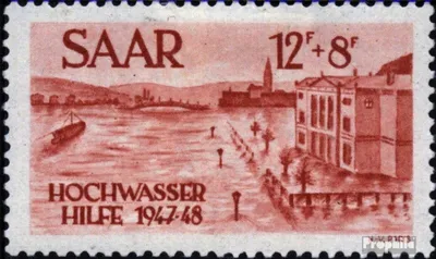 Produktbild von Briefmarken Saarland 1948 Mi 257 postfrisch Hochwasserhilfe