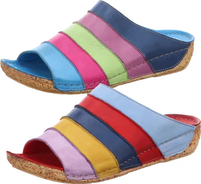 Produktbild von Gemini 032084-02 Damen Schuhe Pantoletten Clogs Leder, Größe:41 EU, Farbe:Mehrfarbig