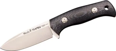 Produktbild von Nóż Muela Bushcraft Schwarz-Blau Micarta, Satin 14C2