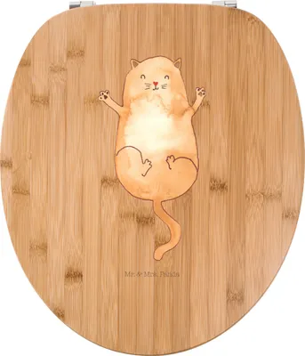 Produktbild von Mr. & Mrs. Panda Klobrille Katze Umarmen - Transparent - Geschenk, Klo-Deckel, klo deckel, WC Brille, Sitz, Cat, Kater, Katzen, Toilettendeckel