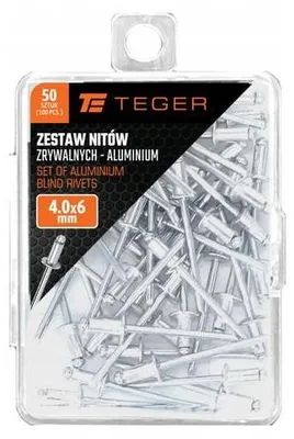 Imagen del producto de Remaches ciegos de aluminio (4,0 x 6 mm) / 50 unidades / TEGER