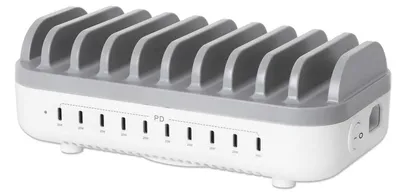 Immagine prodotto di Manhattan 102766 MANHATTAN 10-Port USB-Power Delivery-Ladestation 200W