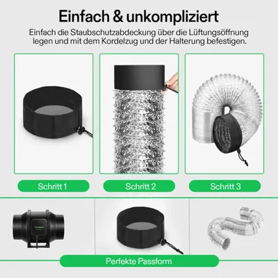 Produktbild von VIVOSUN 10cm Abluft-Abdeckung für Grow-Zelte