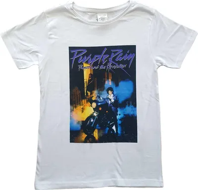 Zdjęcie produktu dla Prince Purple Rain Square White L Koszulka