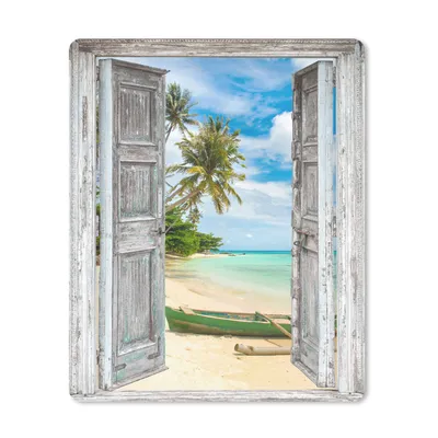 Produktbild von MuchoWow® Mauspad Mousepad Kanu - Strand - Palme - Aussicht 19x23 cm - Mousepads - Maus Mat - Pad - Mausunterlage - Mauspads - Spielen