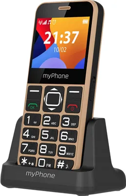 Zdjęcie produktu dla myPhone Halo 3 telefon komórkowy wyświetlacz 2,3", 1000 mAh, port USB-C, aparat 0,3 Mpx, 2G Gold