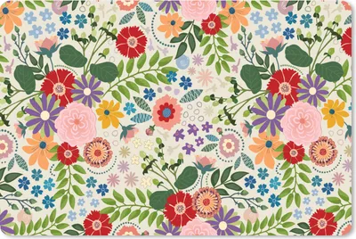 Produktbild von MuchoWow® Schreibtischunterlage Blätter - Blumen - Design 60x40 cm - XXL Mauspad - Großes Mauspad