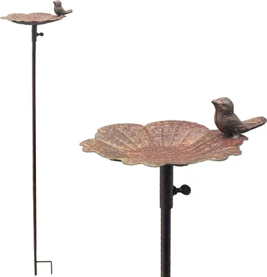 Obrázek produktu pro Exner | Zahradní pítko s ptáčkem - Výška 117 cm - Dekorativní - Kov - Stylový design pro zahradu