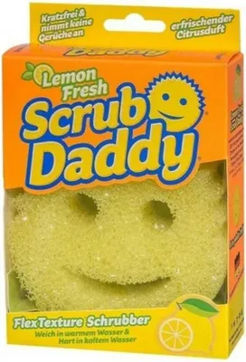 A product package for Scrub Daddy Lemon Fresh sponge.