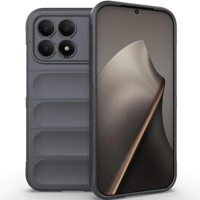 Produktbild von Handyhülle für Xiaomi Poco F8 Pro/Redmi K90 Weich TPU Silikon Stossfest Anti-rutsch Hülle Dunkelgrau