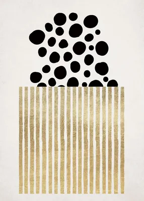Produktbild von Tadessi Fototapete | Modern | 2.00 m x 2.80 m | Gold | Schwarz | Wandbild | Digitaldruck