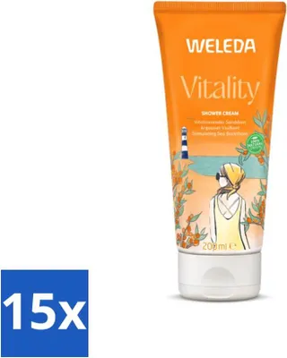 Image de WELEDA - Crème de douche à l'Argousier - 200 ml - Pack avantage - 15 pièces