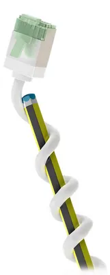 Produktbild von Ultraflexibles Cat.8.1 Patchkabel slim, U/FTP (weiß, 1 Meter, extrakurze Stecker)