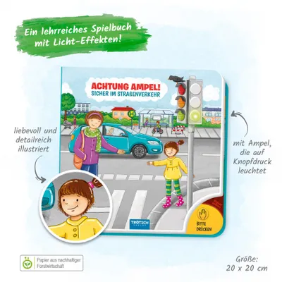 Produktbild von Trötsch Pappenbuch mit Licht Achtung Ampel Sicher im Straßenverkehr