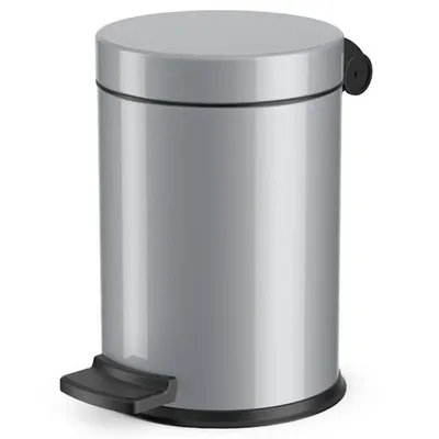 Obrázek produktu pro Hailo 0704-160, 4 l, Kulatý, Kov, Stříbrná, Plast, Pedál