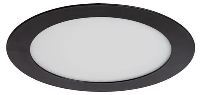 Produktbild von LED Einbaustrahler flach 12W Rund SuperSlim Schwarze Ausschnitt Ø 155mm 3000K Warmweiß
