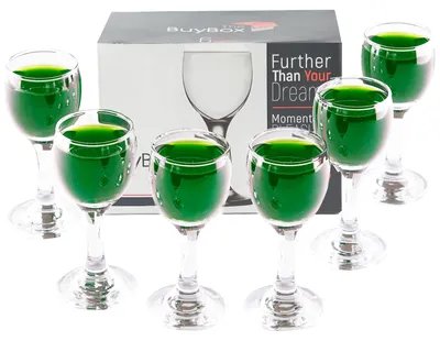 6 Likörgläser mit Stiel, 55 ml, transparent, spülmaschinengeeignet
