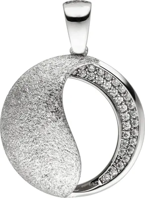 Produktbild von JOBO Anhänger 925 Sterling Silber eismatt 30 Zirkonia Silberanhänger