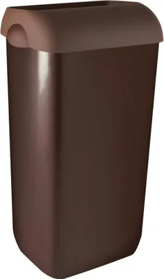 Obrázok produktu pre FAREBNÝ závesný odpadkový kôš s vekom 23 l, ABS, hnedý