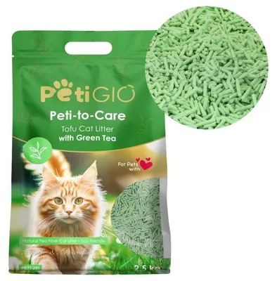 Obrázek produktu pro Peti-to-Care stelivo pro kočky Tofu Green Tea 2,5kg (cca 6l)