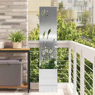 Obrázek produktu pro Maison Exclusive – Zahradní zástěna, stříbrná, 32 x 150 cm, pozinkovaná ocel