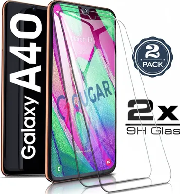 Produktbild von 2X Samsung Galaxy A40 Panzerglas Glasfolie Display Schutz Folie Glas 9H Hart Echt Glas Displayschutzfolie 2 Stück