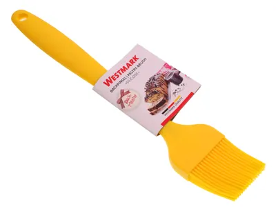 Image de Pinceau à rôtir/à pâtisserie en silicone, jaune