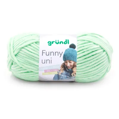 Produktbild von Gründl Chenillegarn Funny uni,100g/120m,Babywolle,100% Polyester,Häkel-und Strickgarn 04 pastellgrün