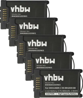Produktbild von vhbw 5x Akku kompatibel mit DeTeWe DTS11 schnurlos Festnetz Telefon (800 mAh, 3,7 V, Li-Ion)