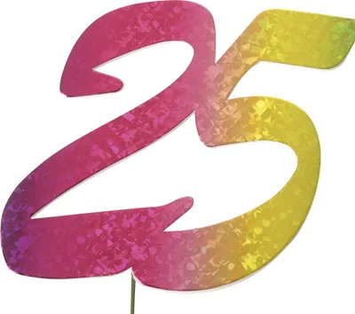 Produktbild von PaperStyle 2514025 Jubiläumszahl 25 bunt