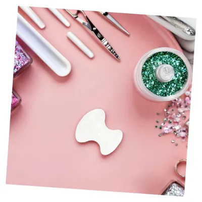 Produktbild von 2 Stück Gua Sha Massagesteine aus Rosenquarz in Pilzform für Rückenmassage und Muskelentspannung