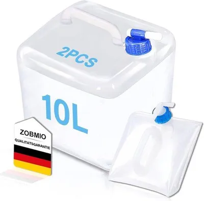 Obrázek produktu pro Sada 2 nádob na vodu – skládací a praktické – 10 litrů