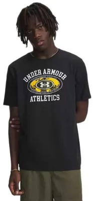 Image de T-shirt à manches courtes Under Armour 60/40s Armor Globe, noir, XL, homme, noir, XL