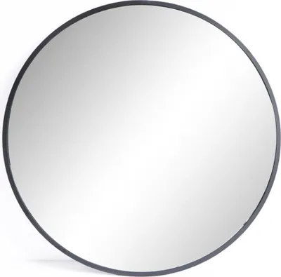 Produktbild von SensaHome - Nástenné zrkadlo v modernom dizajne - okrúhle zrkadlo - bez poškriabania - čierne - 80 cm