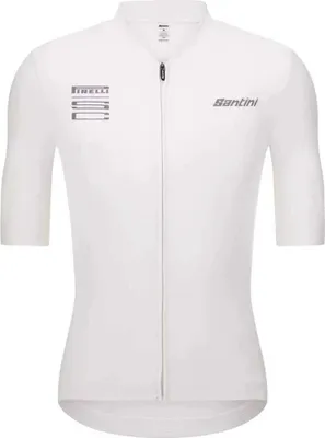Immagine prodotto di Santini Pirelli Wheel Maglia da ciclismo a manica corta Bianco M Uomo,Donna Bianco M