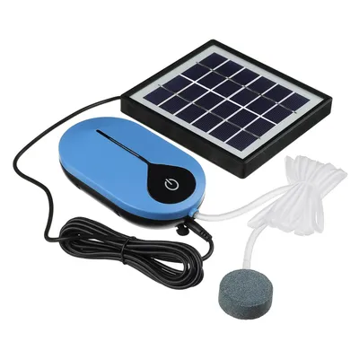 Produktbild von Solar-Luftpumpen-Set für Hydrokultur, inklusive Luftschläuchen und Sprudelsteinen, 3 Betriebsmodi, Teichbelüfter, Sauerstoffanreicherung, 1,5 W