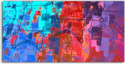 Produktbild von Coloray Canvas 140x70  Wandbild Leinwand Bilder Moderne Kunst Künstlerische Bürste