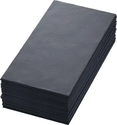 Produktbild von Dunilin Servietten 48x48 cm, schwarz - 1/8 Faltart | Packung (36 Servietten)