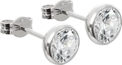 Produktbild von Paar Ohrstecker Silber 925er 6,70mm Cubic Zirkonia Damen Herren Kinder 1987