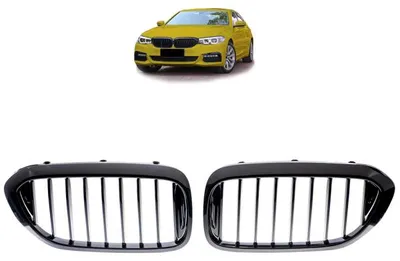 Immagine prodotto di Griglia radiatore a doppia lamella, finitura nero lucido, compatibile con BMW Serie 5 (G30, G31) dal 2016 al 2020