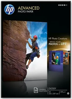 Produktbild von HP Advanced Glänzend Fotopapier, A4, 210 x 297 mm, 25 Blatt, Q5456A