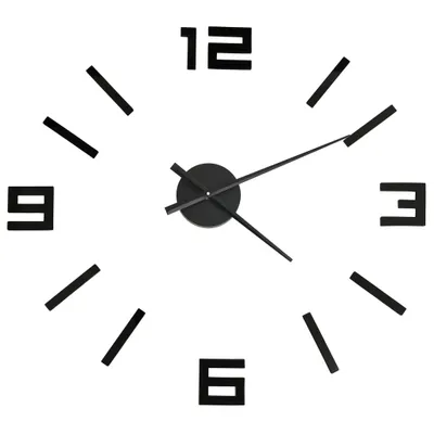 Produktbild von vidaXL 3D-Wanduhr Modernes Design Schwarz 100 cm XXL
