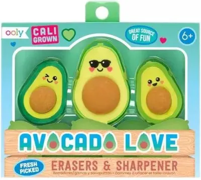 Produktbild von Ooly Avocado Love Radiergummi und Anspitzer