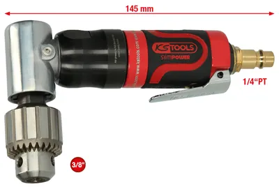 Image de KS TOOLS Mini-perceuse d'angle à air comprimé 3/8 "SlimPOWER - 515.5525