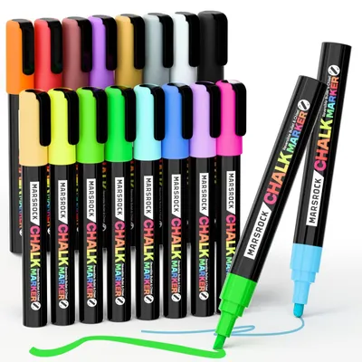 Productafbeelding van Solidchoice - Set van 16 Vloeibare Krijtmarkers voor Creatieve Projecten