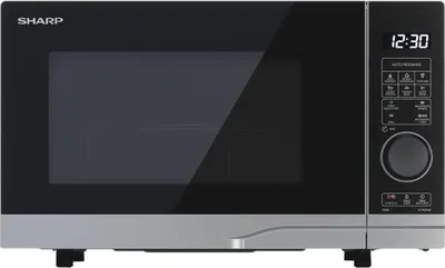 Obrázek produktu pro Sharp YC-PG204AE-S, Pracovní deska, Kombinovaná mikrovlnná trouba, 20 l, 700 W, Vestavěný displej, Otočné
