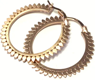 Produktbild von Ohrring 925 Silber rosévergoldet Creole Muster matt 29mm