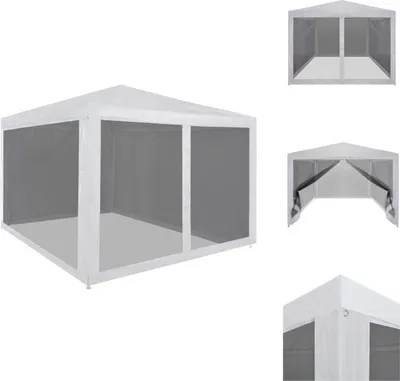 Zdjęcie produktu dla vidaXL Namiot imprezowy z 4 siatkowymi ścianami bocznymi 3 x 3 m - Pawilony i namioty imprezowe