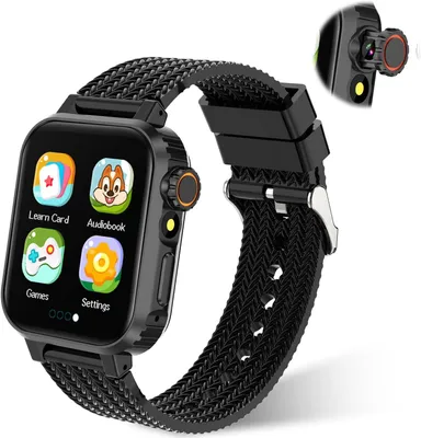 Produktbild von MiracDan Kinder Smartwatch mit 32 Lernspielen, Kamera, Musik, Schrittzähler, Wecker und Taschenlampe für Jungen & Mädchen